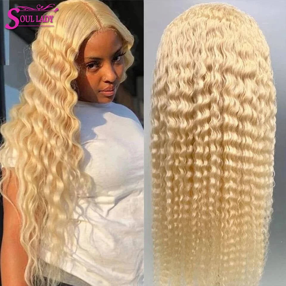 

613 Blonde Lace Front Wig Human Hair Wigs For Women 30 Inch Deep Wave Frontal Wig Brazilian 13x4 613 Lace Frontal Wig Preplucked