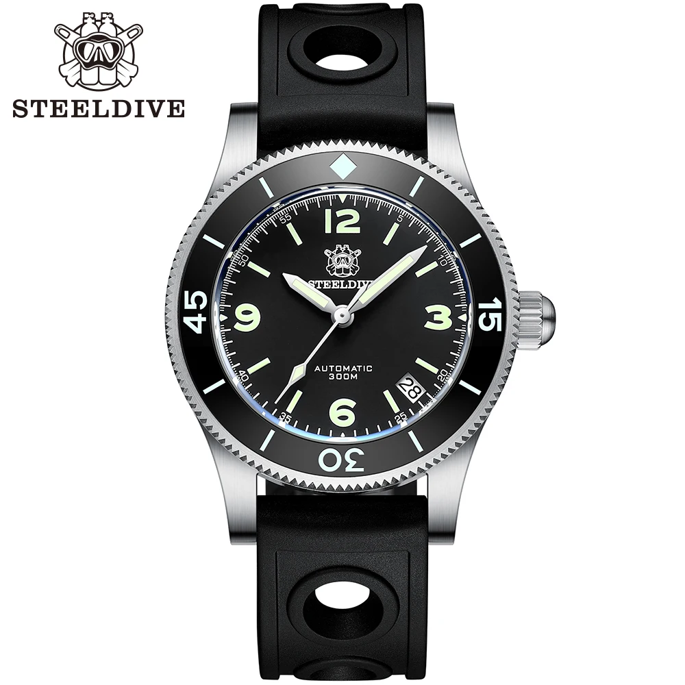 Часы мужские механические STEELDIVE sdfrp Япония Seiko-NH35A Movt с автоматической