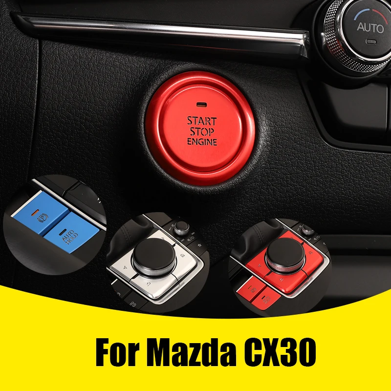 

For Mazda CX30 CX 30 CX-30 One key start button decoration patch interior modification Car Styling Accessories