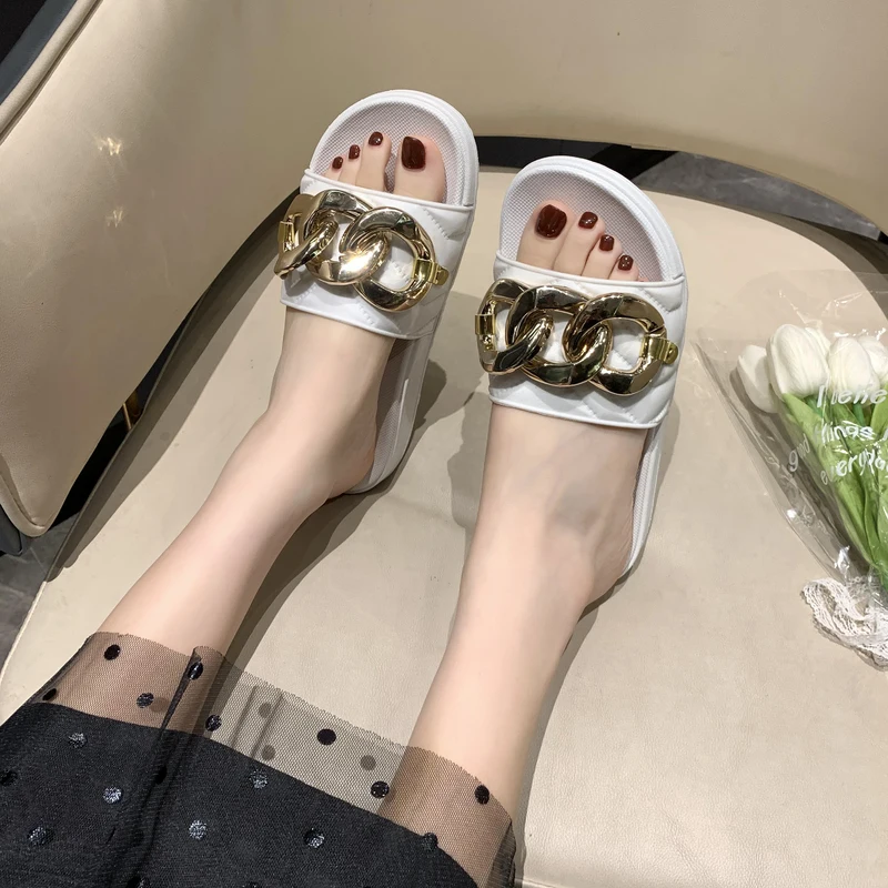 

Low Shoes Slippers Flat Slides Rivet Candy Colors Platform Summer Soft Massage Rubber PU Basic Fabric Rome Slippers Women Summer