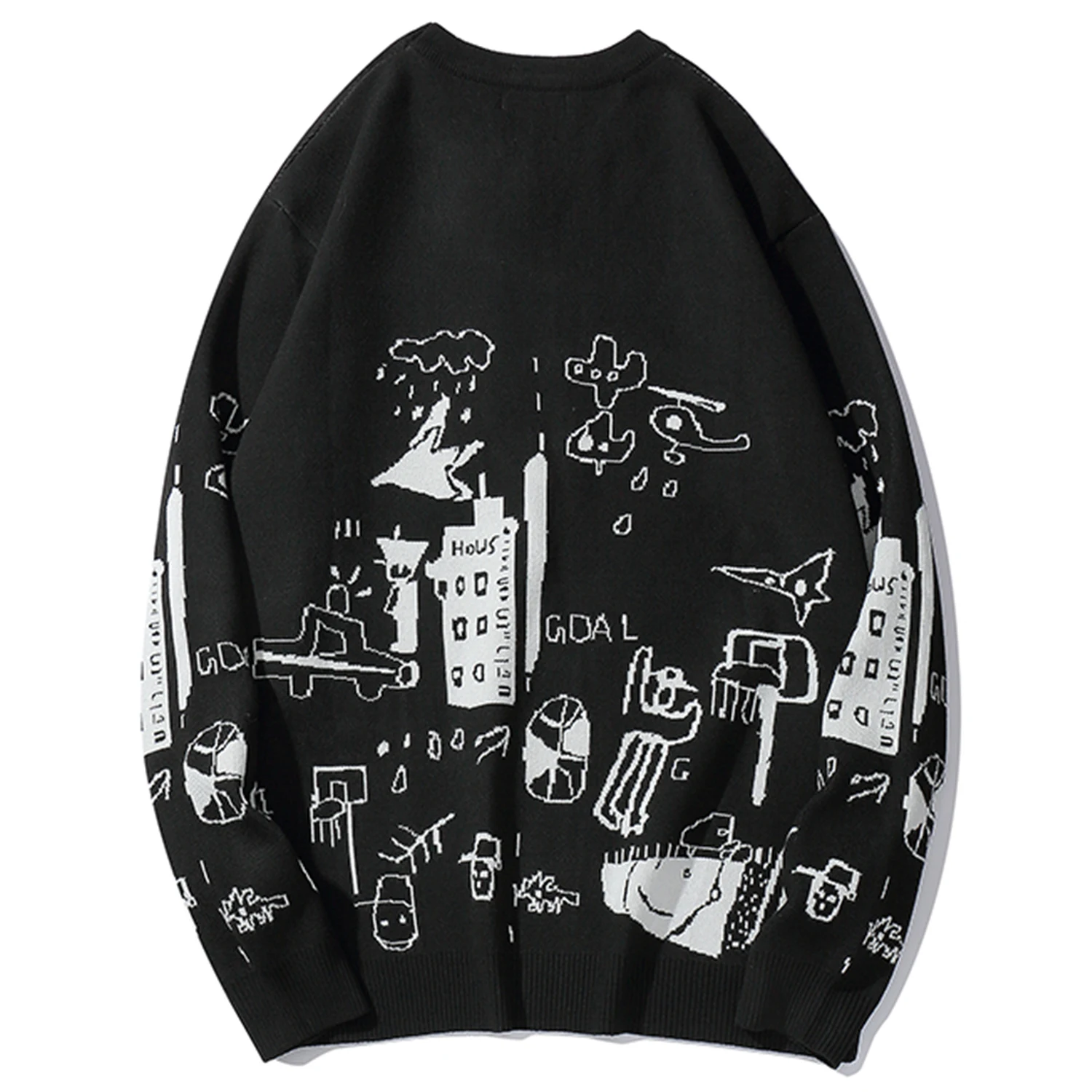 Мужской трикотажный свитер Aelfric Eden Повседневный пуловер оверсайз в стиле