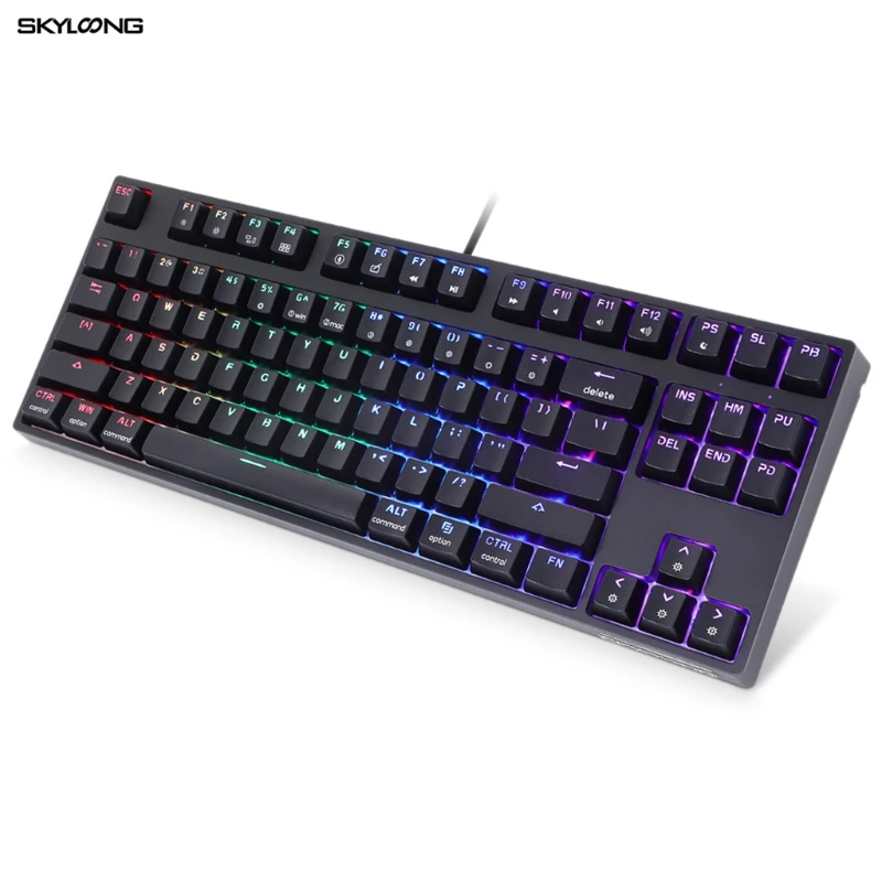 

SK87 Wired Mechanical Gaming Keyboard Hot Swappable Gateron Optical Switch 87 Keys RGB LED Programmable for PC/Mac