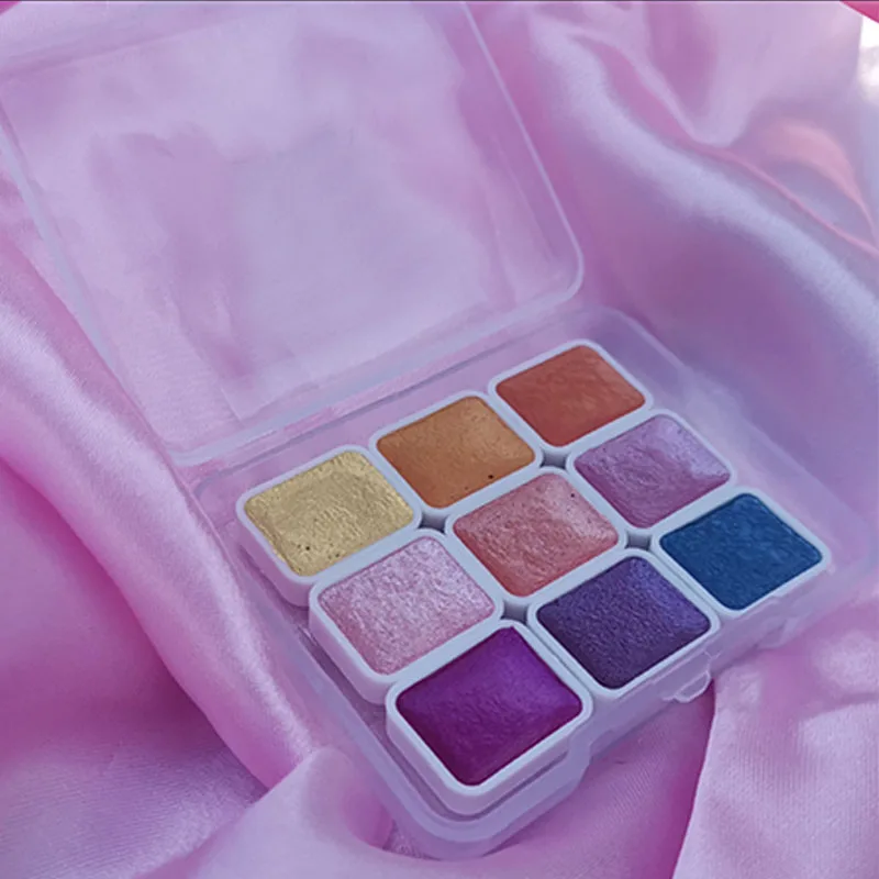 24 цвета 0 5 мл перламутровый акварельный пигмент пластиковый чехол | Канцтовары