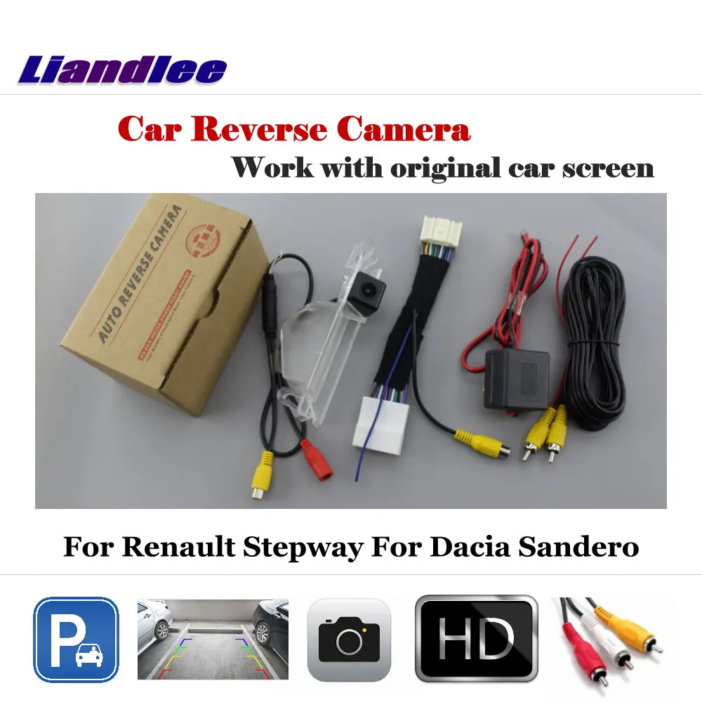 

Car Reverse Rear View Backup Parking Camera For Renault Sandero Stepway 2007-2020 2016 Full HD OEM Original Screen Adapter Cable