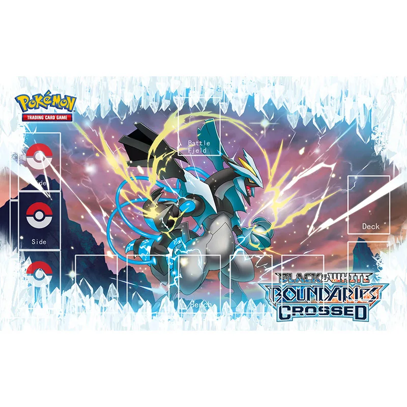 Takara Tomy Monsters Kyurem Dragons Exalted Board Mat Pokemon Trading Card Game Playmat TCG аксессуары резиновые коврики