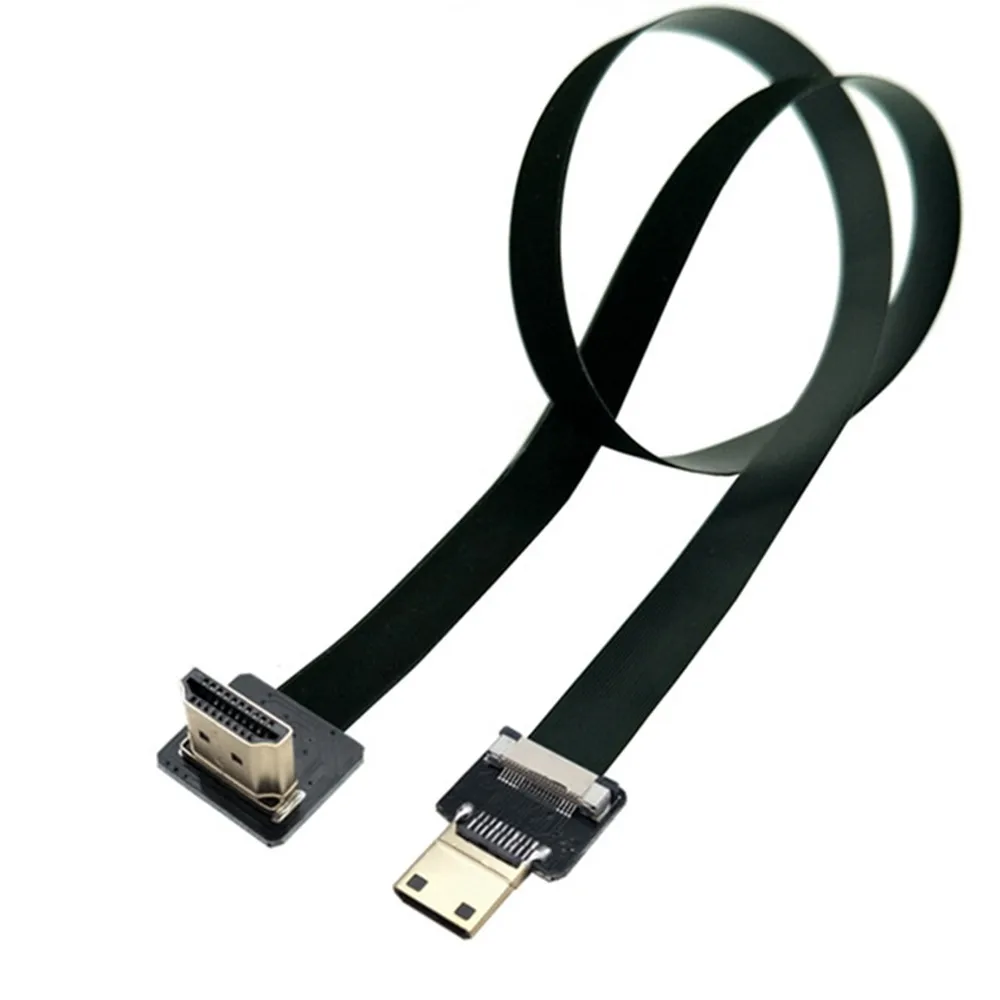 

Кабель FPV Mini HDMI-совместимый с адаптером Micro HDTV, суперсветильник ленточный плоский кабель FPC для мультикоптера, аэрофотосъемки, 0,3 м