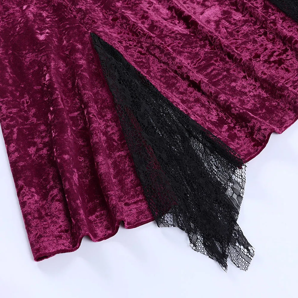 

Rosetic Goth Women Sexy Sling Dress 2021 Summer Fashion Split Patchwork Lace Designer Party Dresses Short Black Club Vestidos