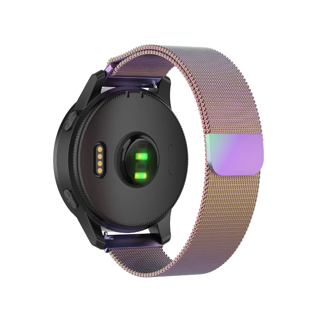 18 мм 20 мм 22 мм Миланский ремешок для часов Garmin Vivoactive 3 4 смарт-ремешок Ремешок для браслетов для Garmin Vivoactive 4S из нержавеющей стали