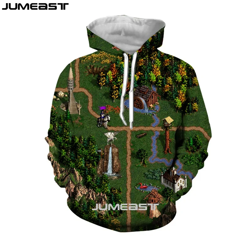 Бренд Jumeast Мужская и Женская толстовка с 3D принтом Классическая игра спортивный