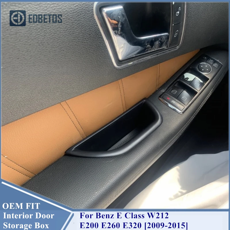 

For Mercedes Benz 2010-2015 E Class W212 E200 E260 E320 Door Handle Container Holder Tray Storage Box Car Organizer Accessories