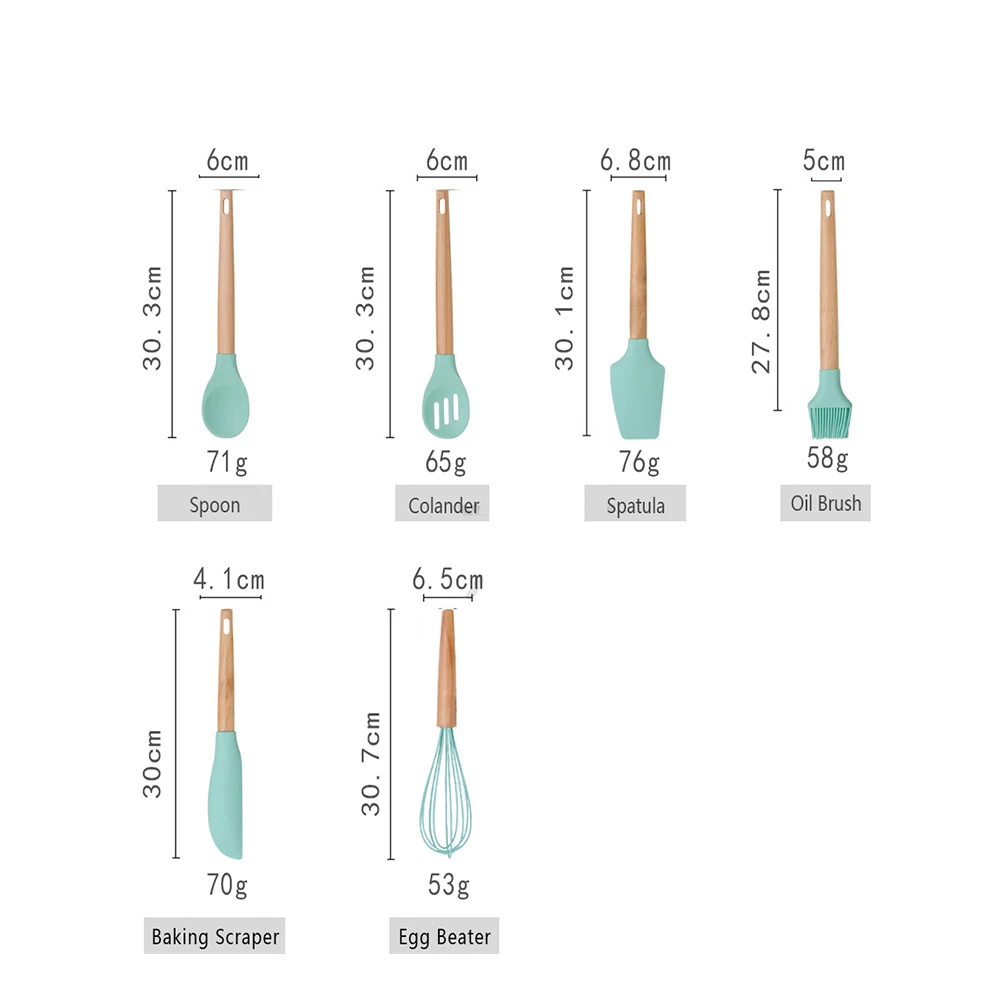 MUZ набор кухонных ножей из нержавеющей стали силиконовая кухонная утварь для