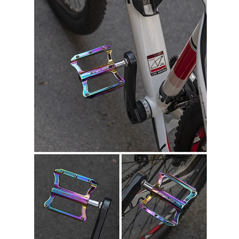 Велосипедные педали GUB нескользящая Радужная педаль из алюминиевого сплава