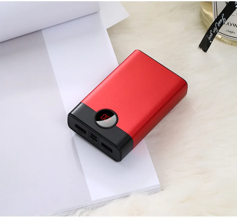 Xiaomi power Bank 30000 мАч цифровой дисплей аксессуары для телефонов Двусторонняя Быстрая Зарядка батарея банк аксессуары для телефонов Аккумулятор - Цвет: Красный