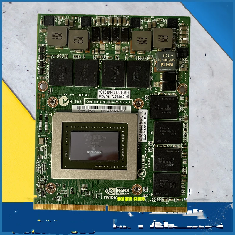 Оригинальная видеокарта Quadro 3000M Q3000M VGA 2 ГБ для Dell Precision M6600 M6700 M6800 HP 8760W 8770W 8740W N12E-Q1-A1