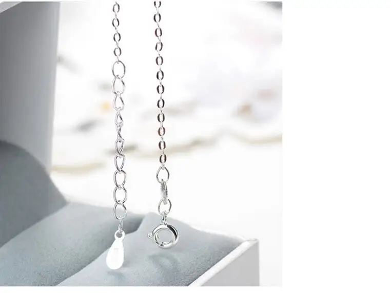 

925 Sterling Silver Crystal Star Charm Necklace Pendant for Women Wedding Jewelry Gift Collier Femme dz691