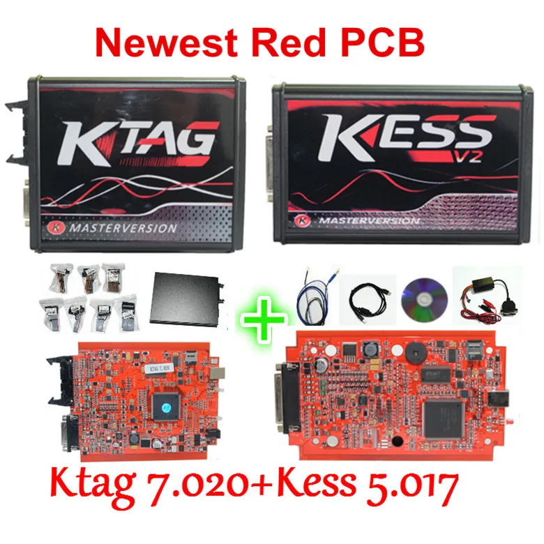 KESS KTAG Новейший KESS V2 V2.47 V5.017 EU красный ECM Титан KTAG V2.25 V7.020 онлайн мастер версия BDM Рамка ECU OBD2 автомобиль/Грузовик программист - Цвет: KESS KTAG