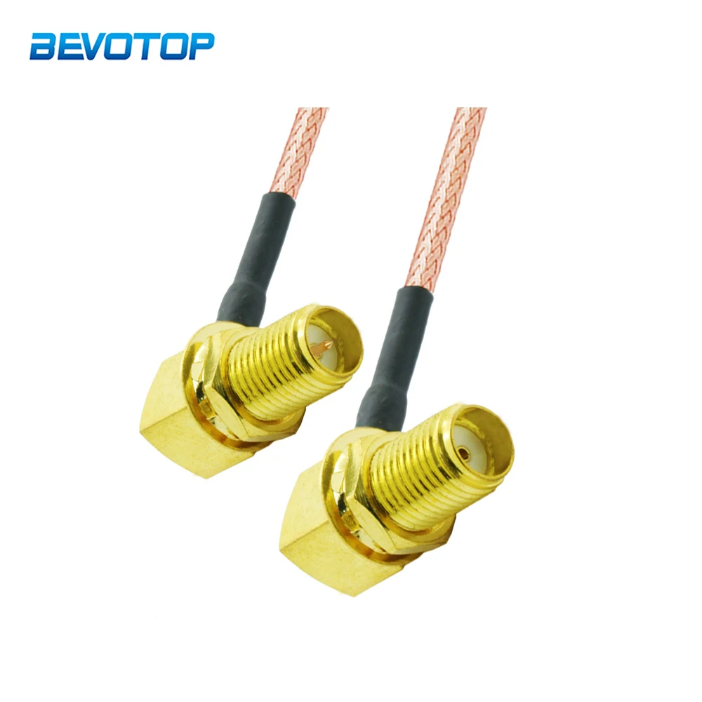 

RP-SMA Female 90 to SMA Female 90 Connector Pigtail WIFI Extension Cable RG316 RF Coaxial Cord Adapter Wire BEVOTOP 5CM-30M