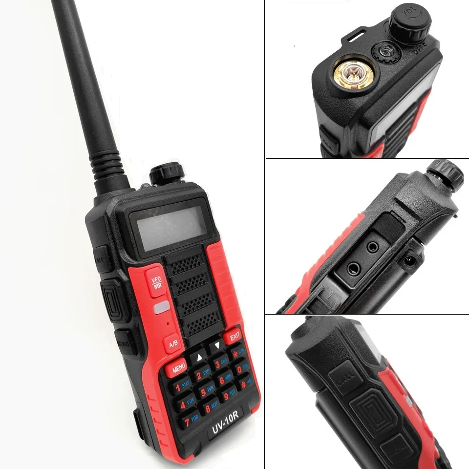 Baofeng UV 10R Professional Walkie Talkie 10W Dual Band VHF UHF CB Ham Radio Station UV-10R New Radio Transceiver USB Charging