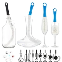 3pcslot wine bottle cleaning brush sponge foam wine decanter stemware glass water cup washing brush home clean tools 3 color