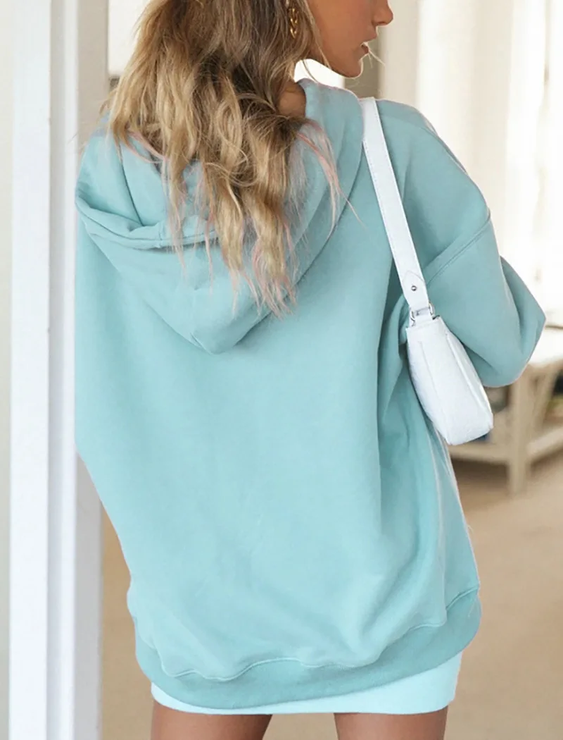 

Fanco 2020 Winter Clothes Women Sweatshirts Casual Solid Color Hooded Oversized Female Pullover Long Sleeve Loose Hoodies Top