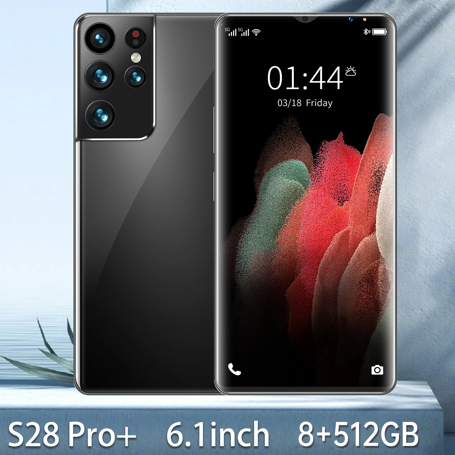 

S28 Pro+ 6.1 Inch Fingerprint ID 6000mAh Andriod 11 Smartphone 8+256GB Deca Core 32+64MP Dual SIM Mobile Phone MTK6889 Global