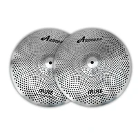 arborea manufactory silver color low volume 14 hihat alloy cymbal for srudents practice