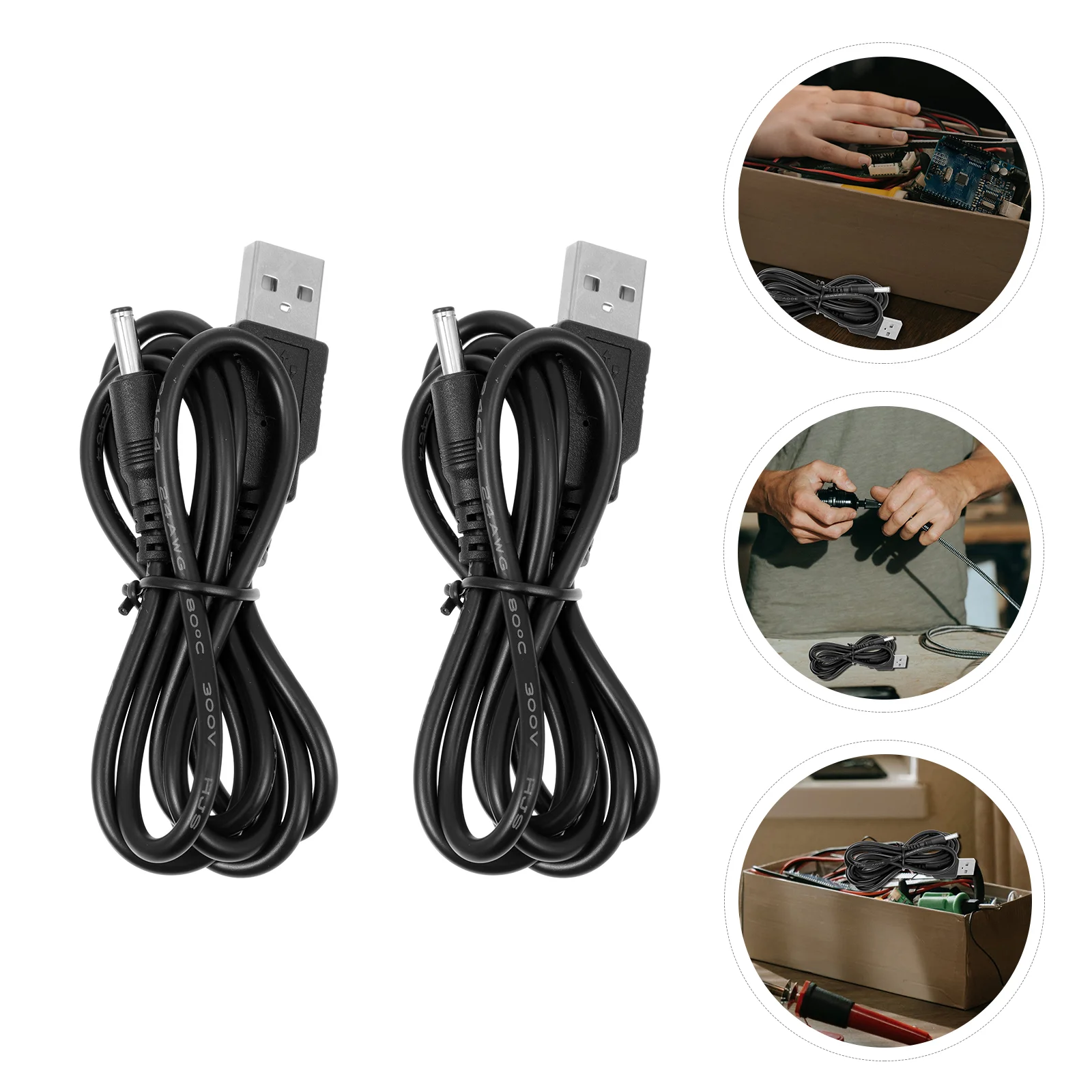 2pcs Simple Practical Single Effector USB Cables Instrument | Спорт и развлечения