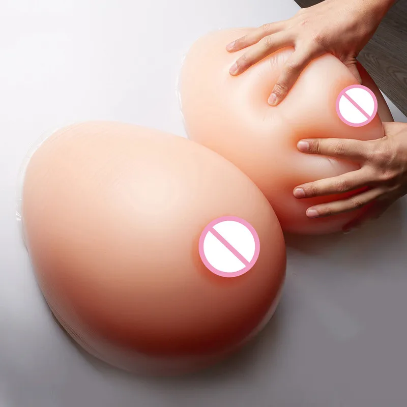 Artificial Silicone Breast Forms CD TG Huge Boobs KK Cup Drag Queen 6KG Seamless Bra Crossdresser Underwear Full Cup Strapless