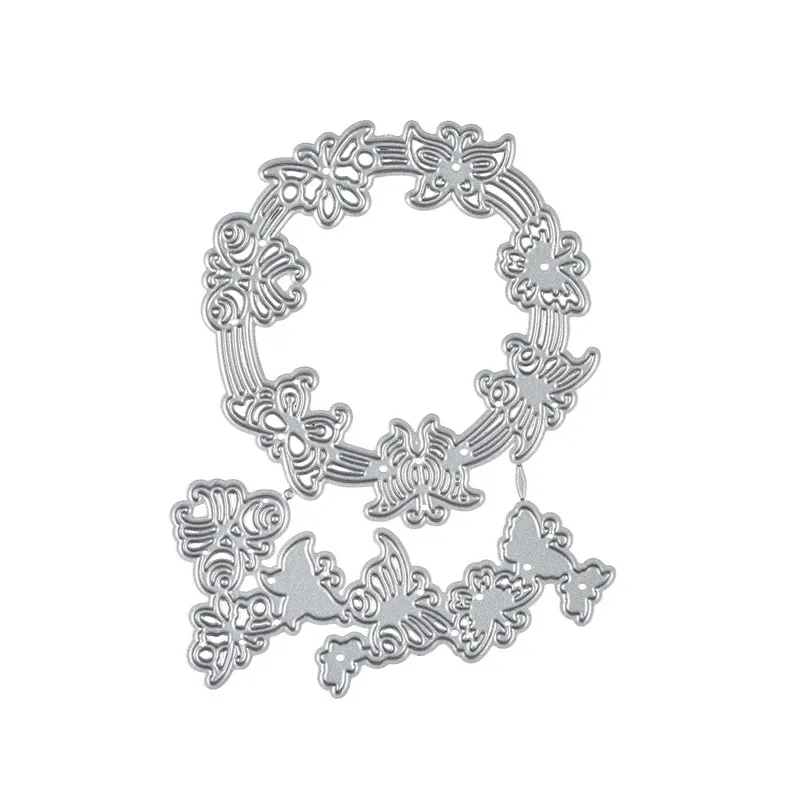 DiyArts бабочка круг металла резки плашки круглая Бумага Ремесло трафарет шаблоны