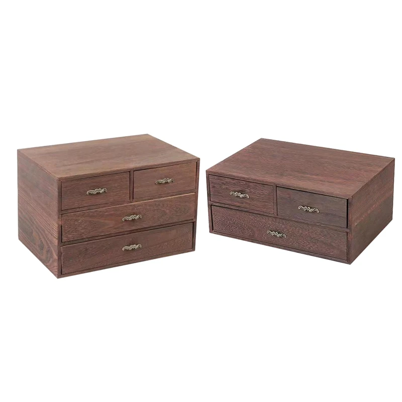 

Drawer Organizer Storage Box Wood Storage Case Desktop Storage Box Multi Purpose Sundries Container Tea Storage Case