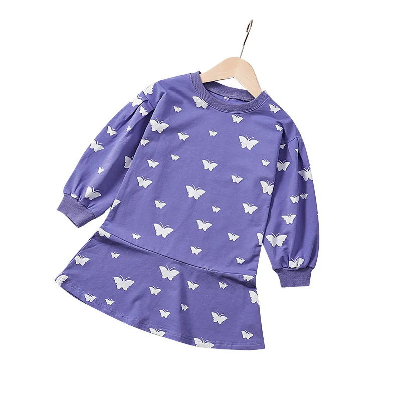 

Winter 2020 Girls Dress Baby Girls Cute Dress Long Sleeve Print Butterfly Cute Fashion Casual Girl Dress Vestido 9M-6T