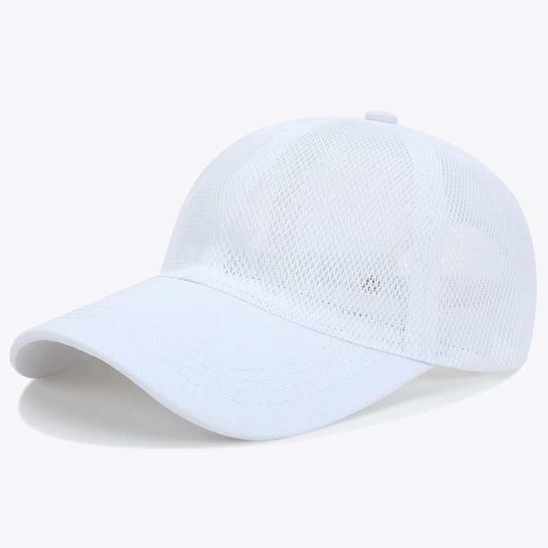 

Drop Shipping Full Mesh Big Size Sun Hat Women Summer Soft Polyester Sun Hats Man Big Size Baseball Cap 54-60cm 60-65cm