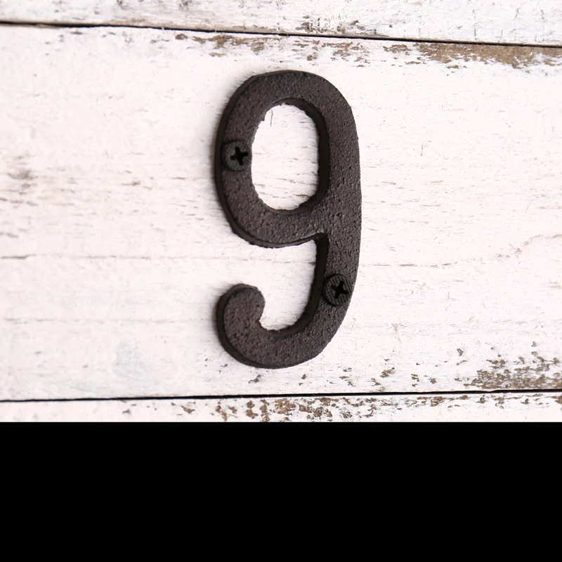 Чугунные металлические Цифры для гостиницы улицы сада сделай сам настенное