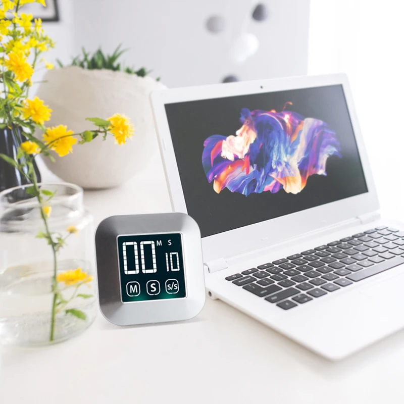 Цифровой кухонный таймер с сенсорным ЖК-экраном практичный для приготовления