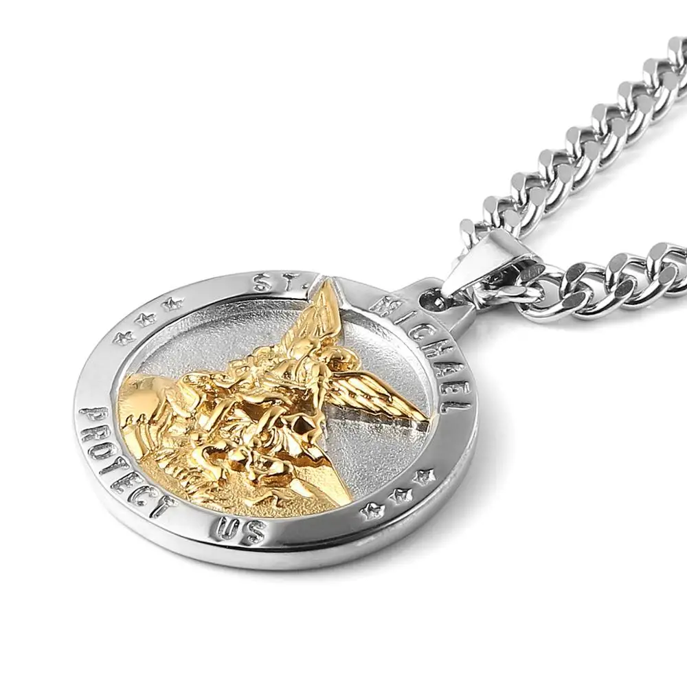 Цепочка с кулоном из нержавеющей стали 22 + 2 дюйма|Подвески| |