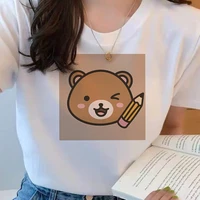 women graphic cute bear girl cartoon short sleeve spring summer lady clothes tops clothing tees print female tshirt t shirt