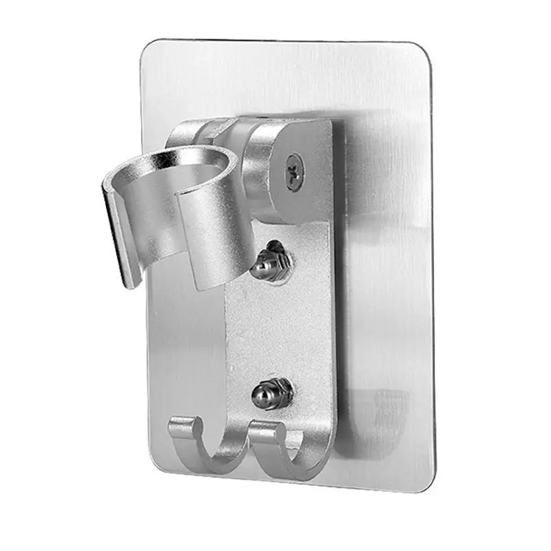 

Economical 2 pcs Shower Head Holder Punch Free Strong Adhesive Wall Mount Hook Adjustable Shower Holder for Bathroom ds9