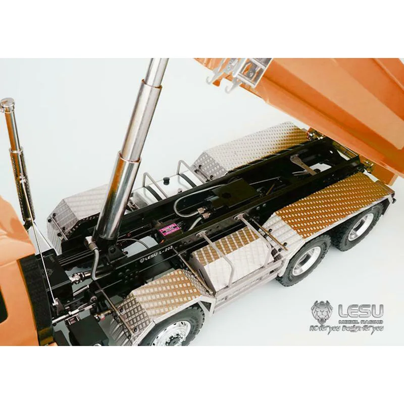 LESU 8*8 гидравлическая модель 1/14 RC самосвал мужская окрашенные радио звук ESC