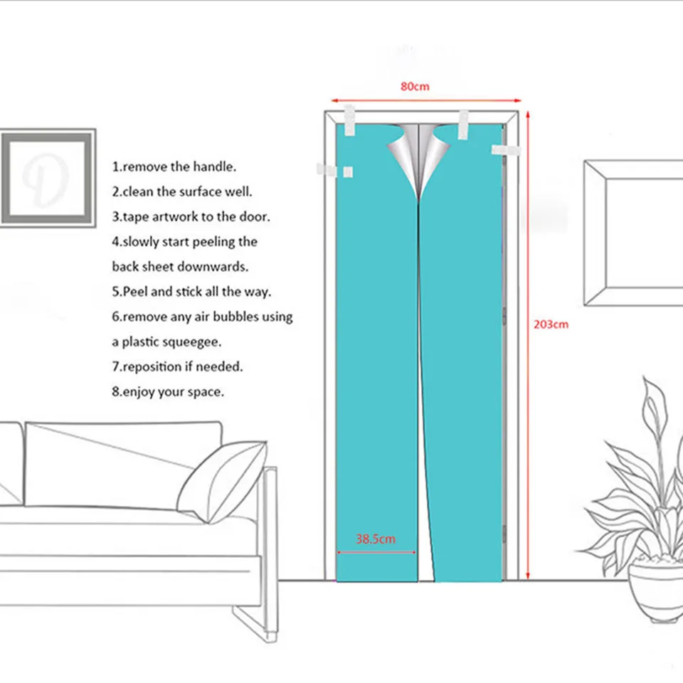 

2PCS/SET Retro European Style Stickers on the Doors Vinyl DIY Peel and Stick Wallpaper Waterproof Removable Posters Home Design