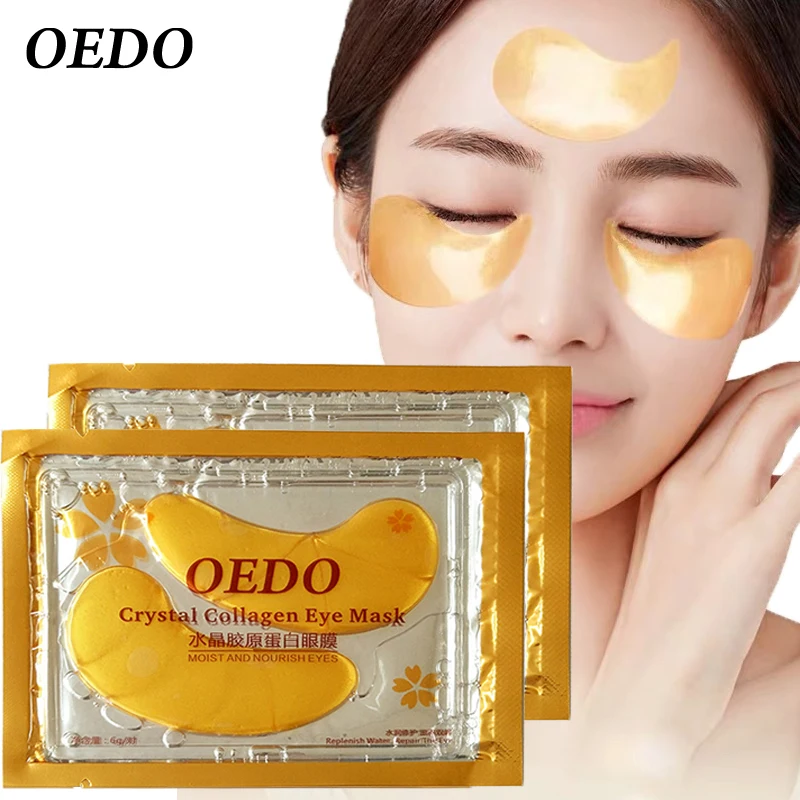 Маска для глаз Dark Circle увлажняющая Золотая кристальная коллагеновая маска 2 пары