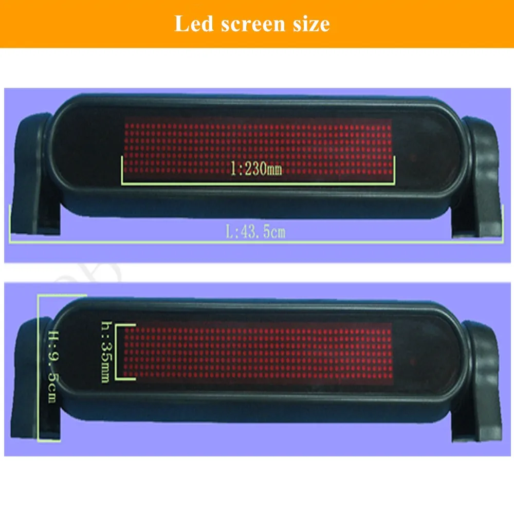 Многоязычный 43 см 12 В светодиодный автомобильный электронный знак