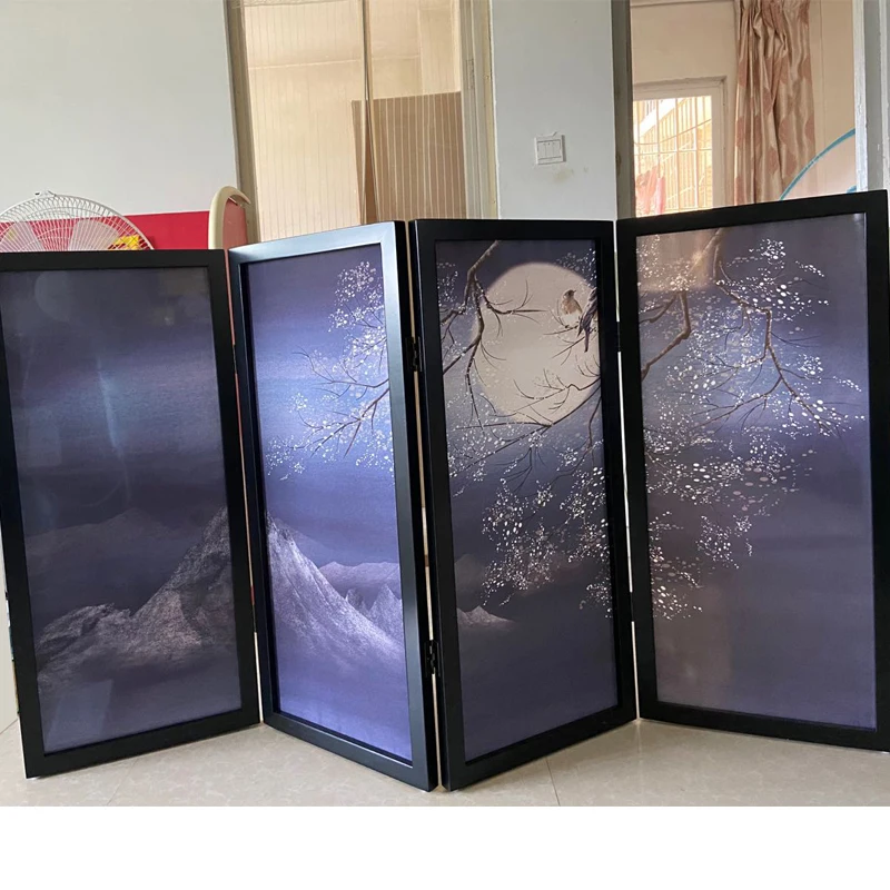 Складной экран из массива дерева раскладной для гостиной кабинета крыльца