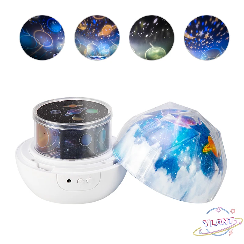 

2021 Starry Sky Night Light Planet Magic Projector Earth Universe LED Lamp Colorful Rotate Flashing Star Kid Baby Christmas Gift