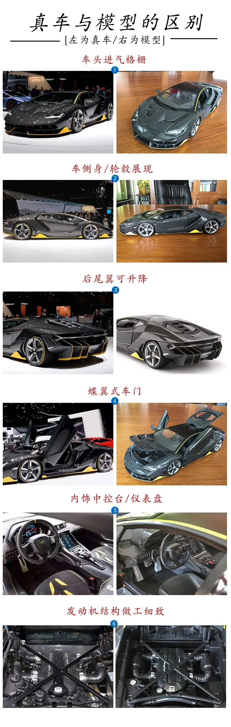 1:18 Lamborghini LP770 центенарио матовый черный/серый/красный/синий Литой Сплав модель автомобиля для детей Подарки
