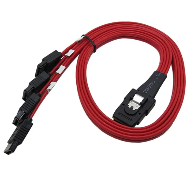 Красный 0 5 м Mini SAS 36P 8087 SFF до 4 распределитель SATA кабель вперед коммутационный