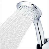 abs plastic big panel round chrome shower head high pressure water saving classic design 5 modes adjustable bathroom accessories