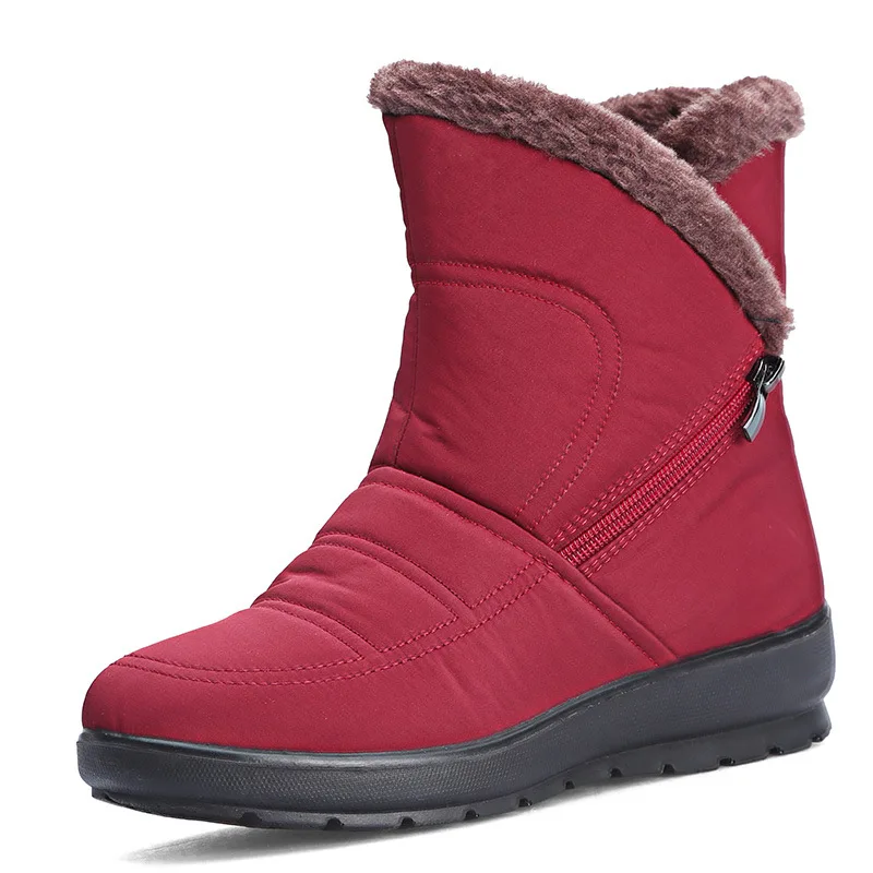 

Snow boots new ladies thick warmth, waterproof, non-slip round head flat-bottomed comfortable old cotton boots