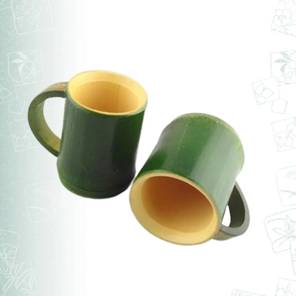 2 шт. чашка для воды из натурального бамбука чая и питья Экологически чистая