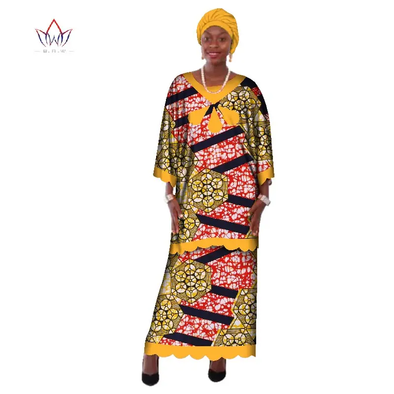 Women's African Dresses Dashiki Ankara Sundress Elegant Multiple Wear Batik Traditional African Clothing 2 pcs ladies suit WY155