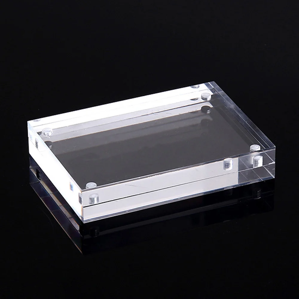 Acrylic Photo Frame Picture Clear Magnetic Crystal Price Tag Table Display for Bedroom living Room Desktop Decor | Дом и сад